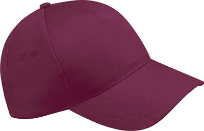 Produktbild von Beechfield Uni 5 Panel Baseballkappe Ultimate (2 Stück/Packung) RW6702 (Einheitsgröße) (Burgunder)