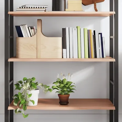 Produktbild von Wandregal Hellbraun 80x60x2 cm Massivholz Eiche Behandelt , Wandregale Design 2024