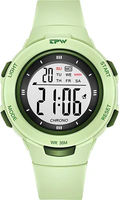 Productafbeelding van TechKidz, kinderhorloge met digitale display, model Exia, watergroen