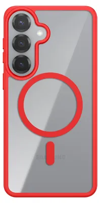 Obrázok produktu pre Puzdro MagSafe pre telefóny Galaxy S25 / S24 s flexibilným okrajom a ochranou fotoaparátu, červená farba