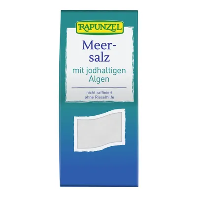 A product shot of a box of sea salt.