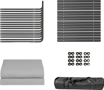 Zdjęcie produktu dla Tło do pudełka fotograficznego, przenośna konstrukcja, profesjonalna jakość materiału, szary zestaw 24x3M