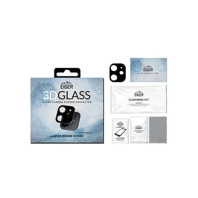 Image de iPhone 12 Mini Eiger 3D verre clair noir film pour verre de caméra