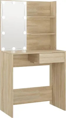 Obrázok produktu pre vidaXL Toaletný stolík s LED diódami Dub Sonoma 74,5x40x141 cm odvodený výrobok z dreva