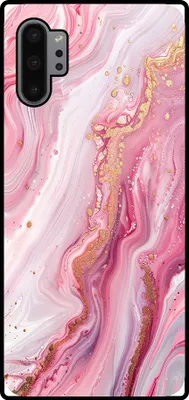 Immagine prodotto di Smartphonica Custodia per telefono adatta per Samsung Galaxy Note 10 Plus con stampa in marmo - Custodia posteriore in TPU con design in marmo - Rosa