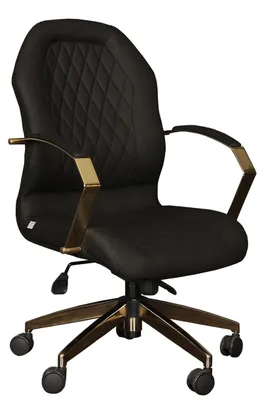 Produktbild von Eleganter schwarzer Bürostuhl aus Kunstleder im modernen Design