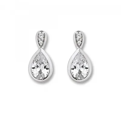 Produktbild von Ohrstecker Zirkonia 925/- Silber rhodiniert