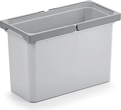A light gray trash bin insert with a gray rim, shown against a white background.