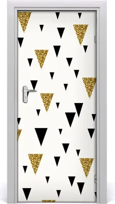 Produktbild von Tulup Türaufkleber 85x205 cm Dekorative Aufkleber Selbstklebend Wasserdichte Tapete Abnehmbar Schlafzimmer Wohnzimmer Wohnkultur - Dreiecke Hintergrund