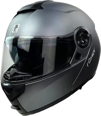Produktbild von RR20771 - Römer Klapphelm -Motorradhelm mit Sonnenvisier, titanium- matt  Römer Helmets Helm: XXL / 60-61cm,