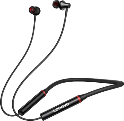 Produktbild von Lenovo HE05X Wireless BT Kopfhoerer BT5.0 Ergonomischer In-Ear-Kopfhoerer IPX5 Wasserdichter Sport-Ohrhoerer mit geraeuschunterdrueckendem Mikrofon Schwarz