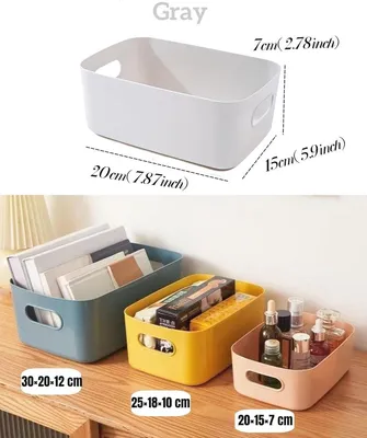 Aufbewahrungsbox Kunststoff mit Griffen für Küche und Badezimmer - 20x15x7 cm