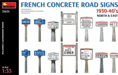 Produktbild von MINIART MA35674 French Concrete Road Signs 1930-40's North a. East
