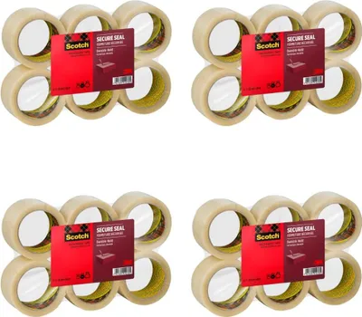 Produktbild von 24 x Scotch® Secure Seal, Verpackungsklebeband, Transparent, 50 mm x 66 m