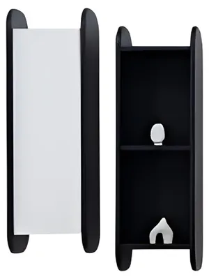 Produktbild von Schwarz-weiße Regale Holzregale für das Wohnzimmer Designermöbel