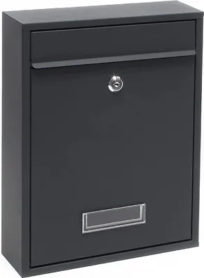 Zdjęcie produktu dla Nowoczesne skrzynki pocztowe - kolor antracytowy, wymiary: 320 x 215 x 90 mm