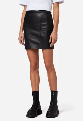 Produktbild von Lederrock Jeansrock High Waist Ricano 1265 – Schwarz / M