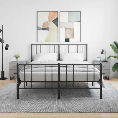 Produktbild von vidaXL Nachttische 2 Stk. Grau Sonoma 40x35x47,5 cm Holzwerkstoff