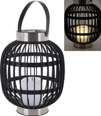 Obrázok produktu pre Solárny lampáš na zavesenie so sviečkou LED - 23x23x30cm