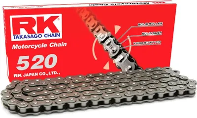 Immagine prodotto di Catena RK aperta 120 maglie 520 grigia con clip chiusura