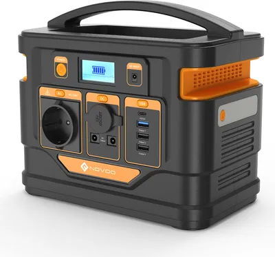 Produktbild von novoo Tragbare Power Station, 296Wh, 300W, 230V AC Steckdose, Type-C 45W, Solar, Notfall Camping