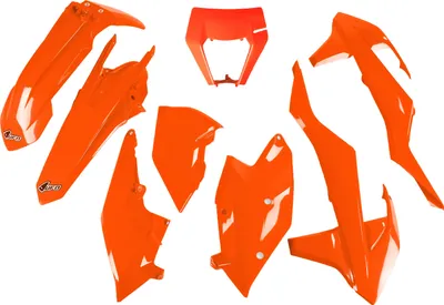 Produktbild von Kunststoffset Für Ktm Exc/Excf '17-'19 Mit Lampenabdeckung Fluo Orange (Kt523Fflu)