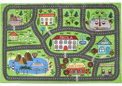 Obrázek produktu pro Dětský kobereček 100x150 cm autíčková dráha