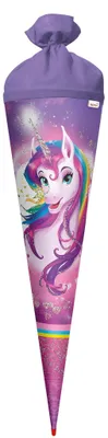 Produktbild von Roth Schultüte 70cm rund Einhornportrait Glitter