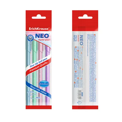 Produktbild von Kugelschreiber Neo Pastell Pearl 0,26mm 4 Stück Blau