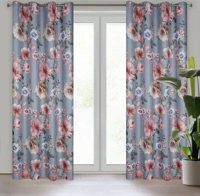 Produktbild von Vorhang GAJA  silber rosa 140x250 cm  Ösen Ösenvorhang