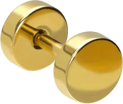 Produktbild von Chirurgenstahl Fake Plug Gold Discgröße: 6mm