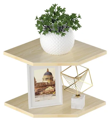 Immagine prodotto di Mensole a parete, set di 2 pezzi, bianco chiaro, 30 cm, con fori per ganci