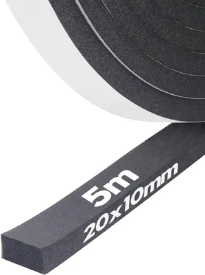 Imagen del producto de Cinta aislante autoadhesiva de espuma, 20 mm x 10 mm x 5 metros, para puertas y ventanas