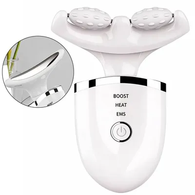 Produktbild von Anti-Falten-Massagegerät, 4 Modi mit Lichttherapie, 45°C Wärme, EMS-Mikrostrom, V-förmiges Design, 360° Massage, zur Hautstraffung und Faltenreduktion