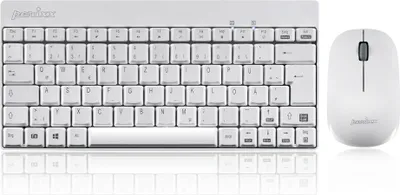 Produktbild von Perixx PERIDUO-712 PL W, zestaw mini klawiatury i myszy, bezprzewodowy, biały