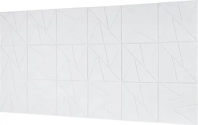 Produktbild von 18er-Pack akustische Wandpaneele 11,8 x 11,8 x 0,4 Zoll selbstklebend weiß