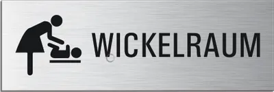 Produktbild von Schild - Wickelraum  | Türschild 240 x 80 mm Aluminium selbstklebend