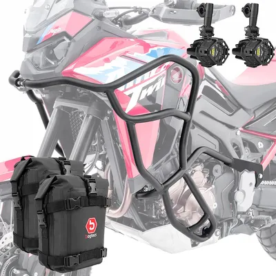 Produktbild von Set Sturzbügel + Scheinwerfer + Tasche für Honda Africa Twin 1100 CRF