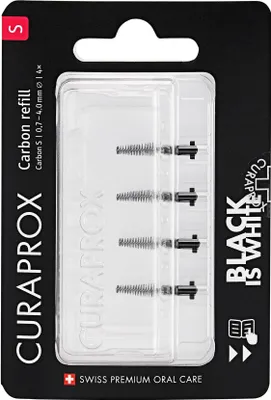 Obrázok produktu pre CURAPROX CPS Black je biely karbón vel. S, 4 ks