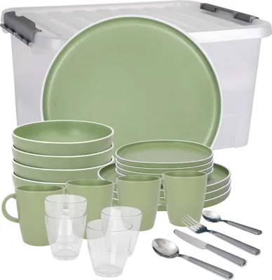 Produktbild von BRUNNER Camping Geschirr Set 4 Personen | Anti-Slip | All Inclusive  DOLOMIT, 36-tlg.