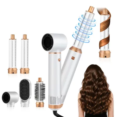 Immagine prodotto di Spazzola ad aria Air Styler - 1000 W - 5 in 1 - Con arricciacapelli automatico - 5 accessori