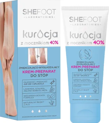 Produktbild von Shefoot Intensiv Glättende Fußcreme mit 40% Urea, 75 ml - Für Geschmeidig Weiche Füße