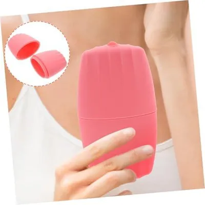 Produktbild von Rosa Silikon-Eisroller für die Gesichts- und Augenmassage