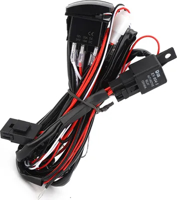 Zdjęcie produktu dla Uniwersalna wiązka przewodów z lampą roboczą LED do świateł przeciwmgielnych samochodów 12/24 V