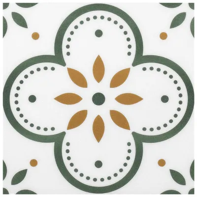 Produktbild von 20 Stück Vinyl-Bodenbelag, abziehen und aufkleben, 20 x 20cm, Küchenrückwände, wasserdicht, abnehmbar, dekorative Fliesenaufkleber (Grüne Blumen)