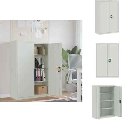 Zdjęcie produktu dla vidaXL Szafka na dokumenty 90×40×140 cm stalowo-szara - Szafki na dokumenty