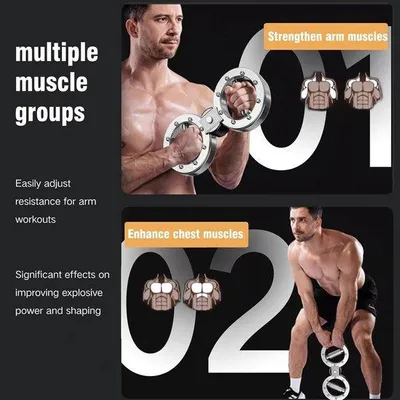 Produktbild von Hand- und Unterarmtrainer, Rumpf- und Gripkräftiger, rotierender Widerstandstrainer, für Schulter-, Unterarm- und Handgelenkstraining, Krafttrainingsgerät, Heimgym.