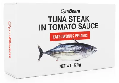 Produktbild von GymBeam - Thunfischsteak in Tomatensauce, 120 g
