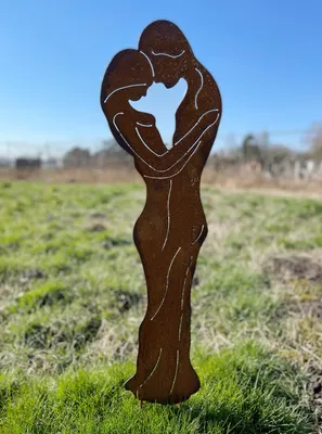 Produktbild von Liebespaar 90x27cm Gartenstecker Edelrost Gartendeko Rost Metall Rostfigur Paar Liebe Hochzeit Pärchen Geschenk