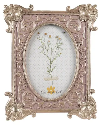 Produktbild von Clayre & Eef Bilderrahmen 10x15 cm Silberfarbig Polyresin